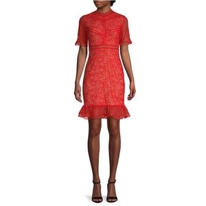 NWT | Bardot Red Lace Dress